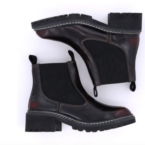 ROAN by Bed Stu Shoes - ROAN by Bed Stu NEW Womens Lather Gabriela Chelsea Bootie Black Brush-off Sz 7